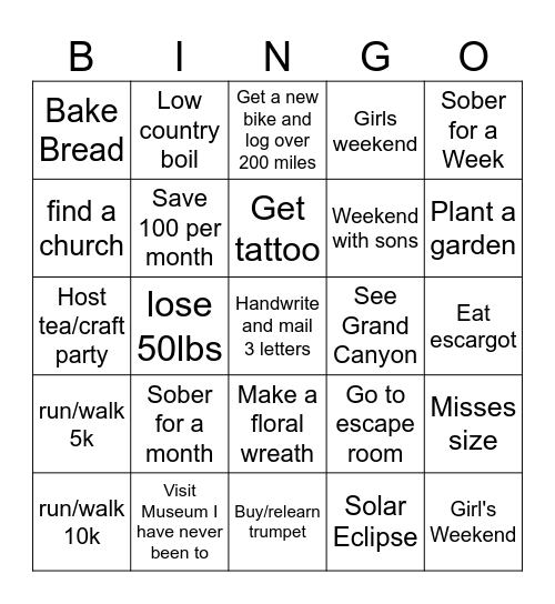 2024 Bingo Card