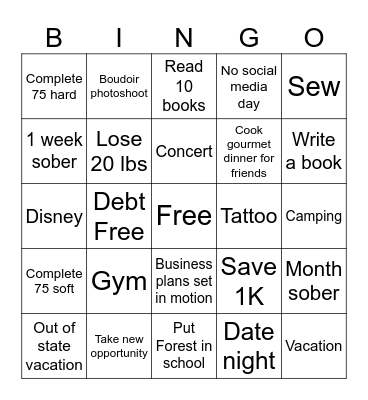 2024 Bingo Card