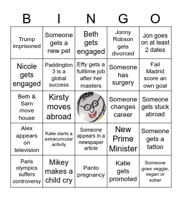 You Up 2024 Bingo Card