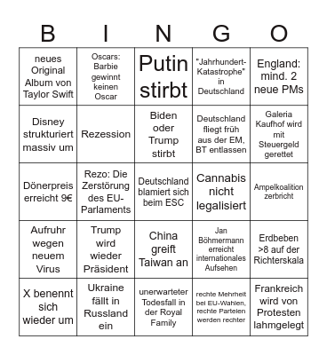 2024 Bingo Card