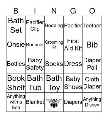 Baby Shower Bingo Card
