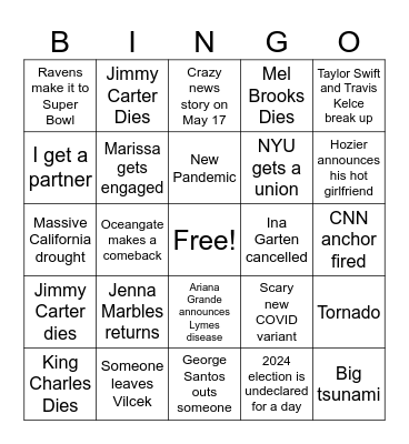 2024 Bingo Card