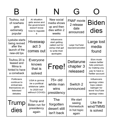 2024 bingo Card