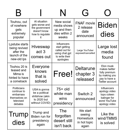 2024 bingo Card