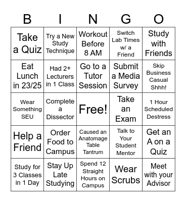 January 2024 Bingo Card