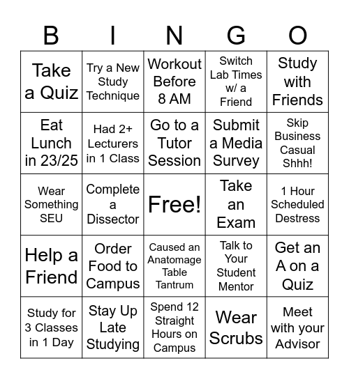 January 2024 Bingo Card