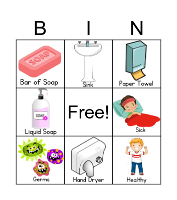 Hand Hygiene Bingo Card