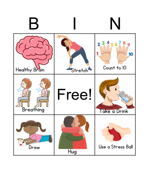 Mental Health Bingo Card