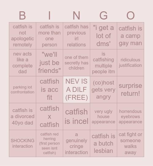 MTV's 'catfish' bingo! (v1) Bingo Card