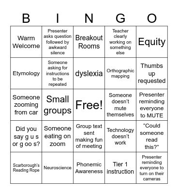 SOR Bingo 2024 Bingo Card