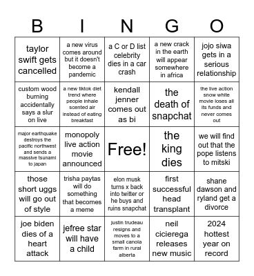 2024 Bingo Card