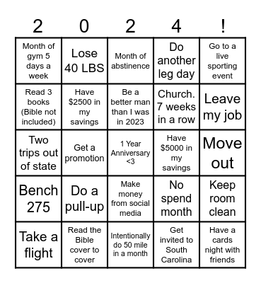 2024 Bingo Card