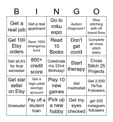 2024 Personal Bingo Card