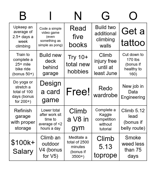 2024 Bingo Card