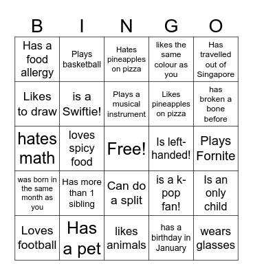 1-4 2024 Bingo Card