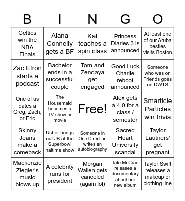 2024 the plot BINGO Card