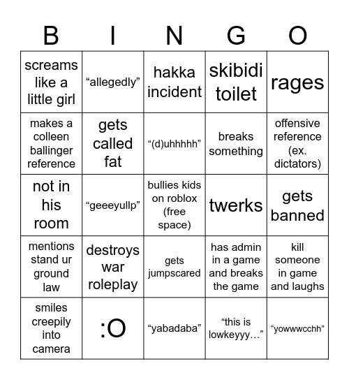 Best of Flamingo 2023 Bingo Card