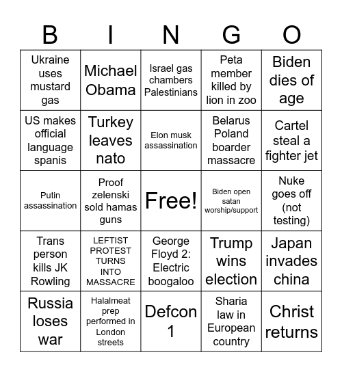 2024 bingo Card