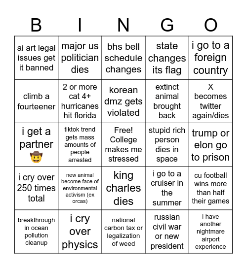 2024 Bingo Card