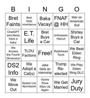 2024 Bingo Card Bingo Card