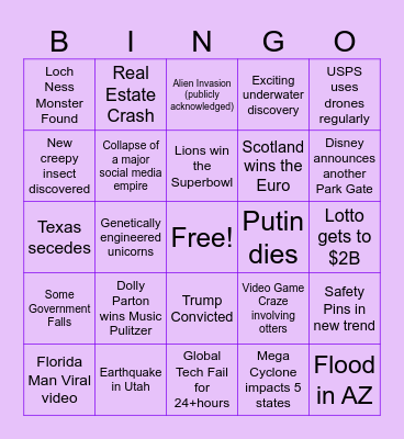 2024 Bingo Card