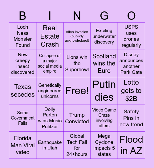 2024 Bingo Card