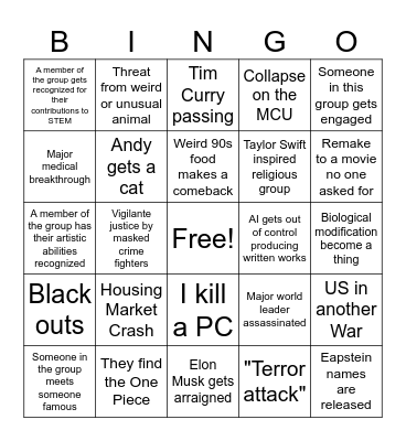 2024 Bingo Card