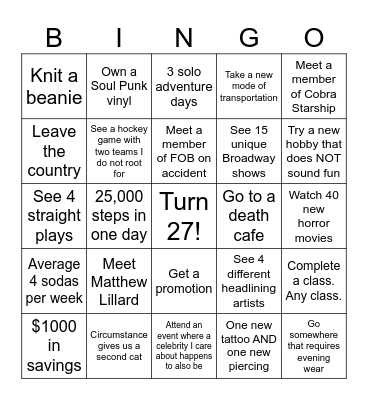 PIPER'S 2024 BINGO Card
