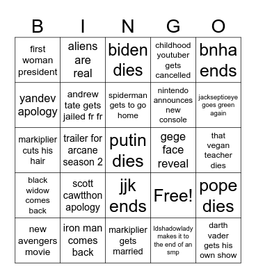 2024 Bingo Card