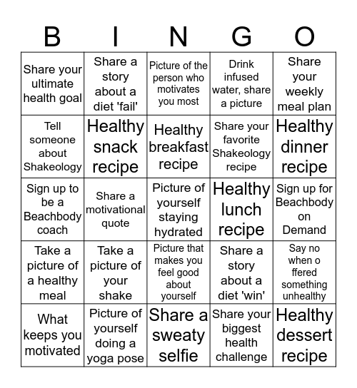 April=Bikini Season Bingo Card