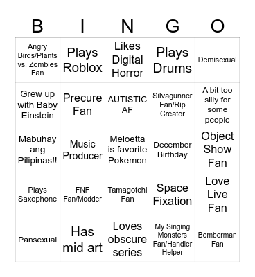 Bingo Card abt - Omegatchi Bingo Card