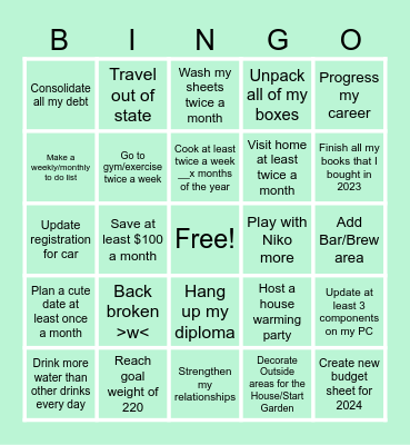 Frank's 2024 Bingo Card