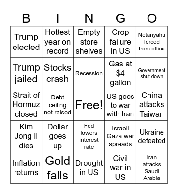 2024 Mom’s Bingo Card