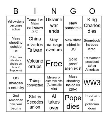 2024 Bingo Card