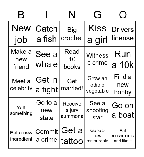 2024 Bingo Card