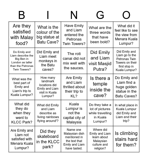 The Messy BINGO! Bingo Card