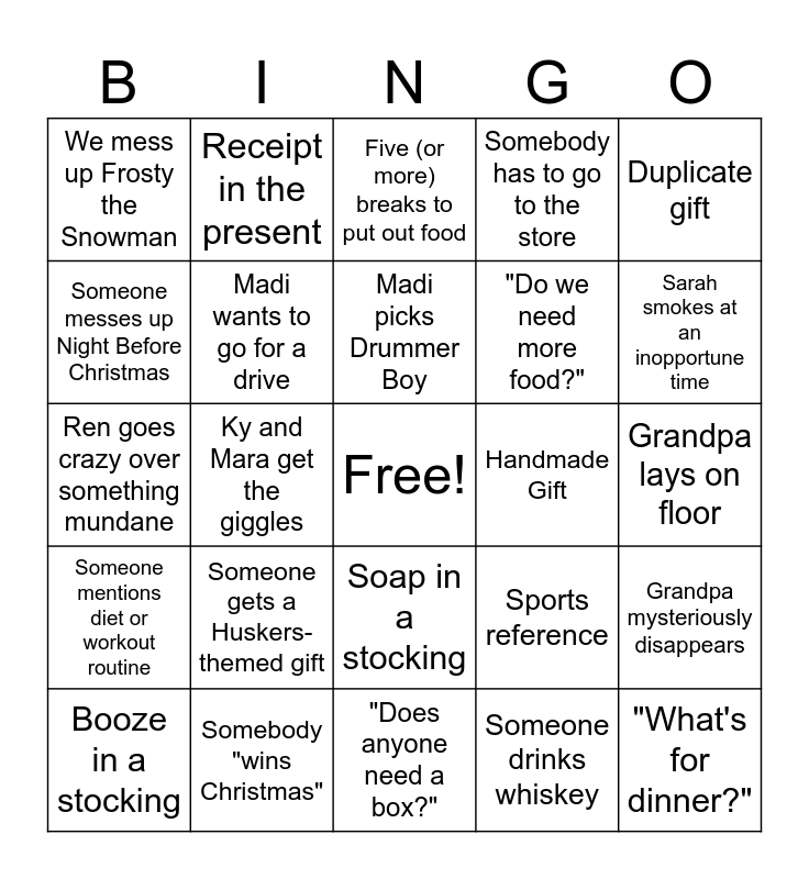 burkum-family-christmas-bingo-card