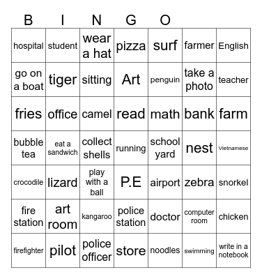 G4 UNIT 1-6 Bingo Card