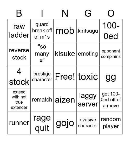 aba bingo Card