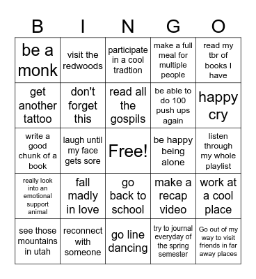 2024 Bingo Card