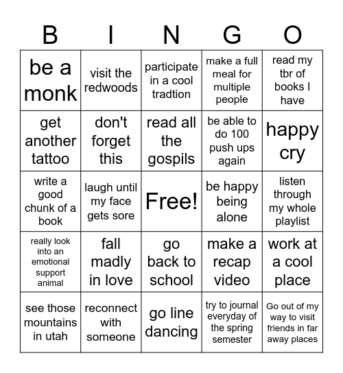 2024 Bingo Card