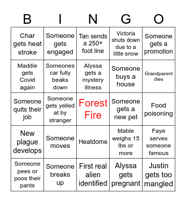 2024 Zesty Bingo Card