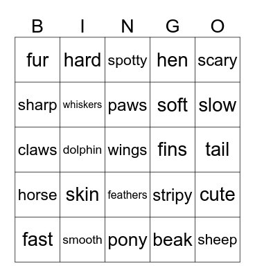 Unit 3, Klasa 3 Bingo Card