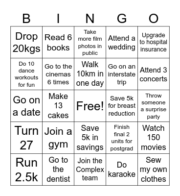 2024 BINGO Card