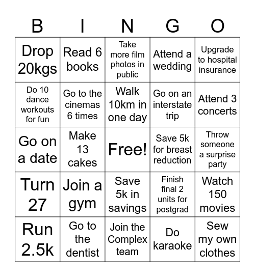 2024 BINGO Card