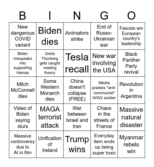 r/TheDeprogram Discord 2024 Bingo Card