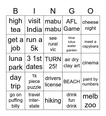 2024 Bingo Card