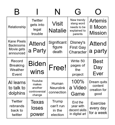 2024 Prediction Bingo! Bingo Card