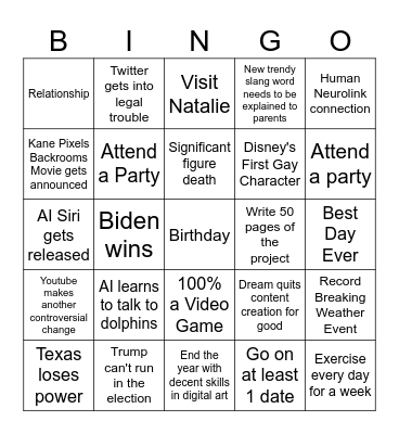 2024 Prediction Bingo! Bingo Card