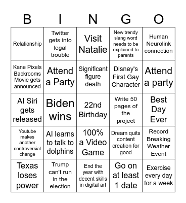 2024 Prediction Bingo! Bingo Card